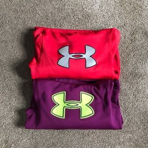 2 youth M Under Armour Hoodies